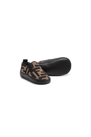 brown cotton slip-on FENDI KIDS | BMR087A6A6F0E0X